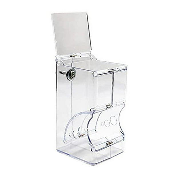 Comedero automático para hámster, tazón de comida, recipiente de almacenamiento de alimentos de 300ml, dispensador transparente de alimentos para