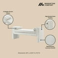 thumbnail image 4 of Manhattan Comfort Concord Bench with Solid Wood Frame in Ivory, 4 of 7