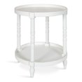 thumbnail image 1 of Kate and Laurel Bellport Coastal Round Wood Side Table, 20 x 20 x 24, White, Chic End Table Accent for Storage and Display, 1 of 2