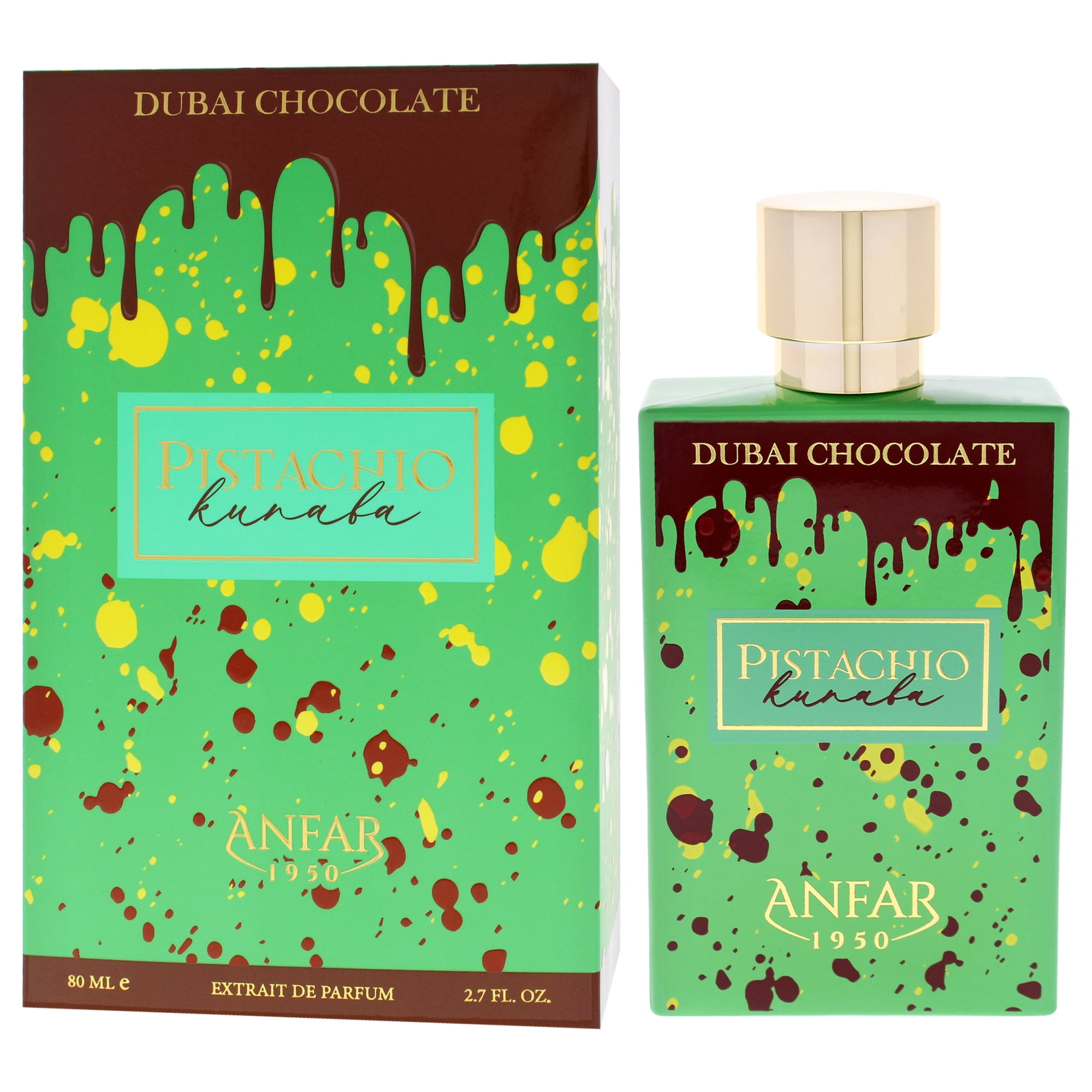 Anfar Dubai Chocolate - Pistachio Kunafa, Perfume for Women and Men, 2.7 oz
