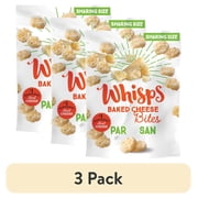 (3 pack) Whisps Parmesan Baked Cheese Bites, 100% Real Cheese Snack, Family Size, 3.75 oz