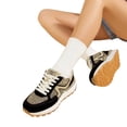thumbnail image 6 of LUCKY STEP Womens Retro Chunky Sneakers Fashion Color Blocked Casual Shoes,Gold&Black, 6 of 6