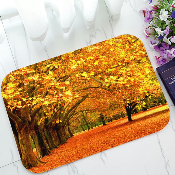 ECZJNT Thanks giving leave Doormat Bath Mat Rug Entrance Rug Floor Mats 23.6x15.7 Inch