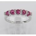 thumbnail image 6 of HeartsAndYou 3ct Natural Pink Ruby 5 Stone Eternity Engagement Ring 100% 14k SOLID White Gold, 6 of 8