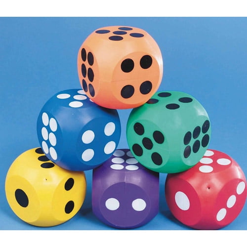 Spectrum 4" Rubber Dice, Set of 6 by S&S