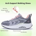 thumbnail image 3 of GOOBON Women's Walking Shoes Arch Support Orthotic Breathable Tennis Sneakers for Plantar Fasciitis Pain Relief US Size 6-11, 3 of 7