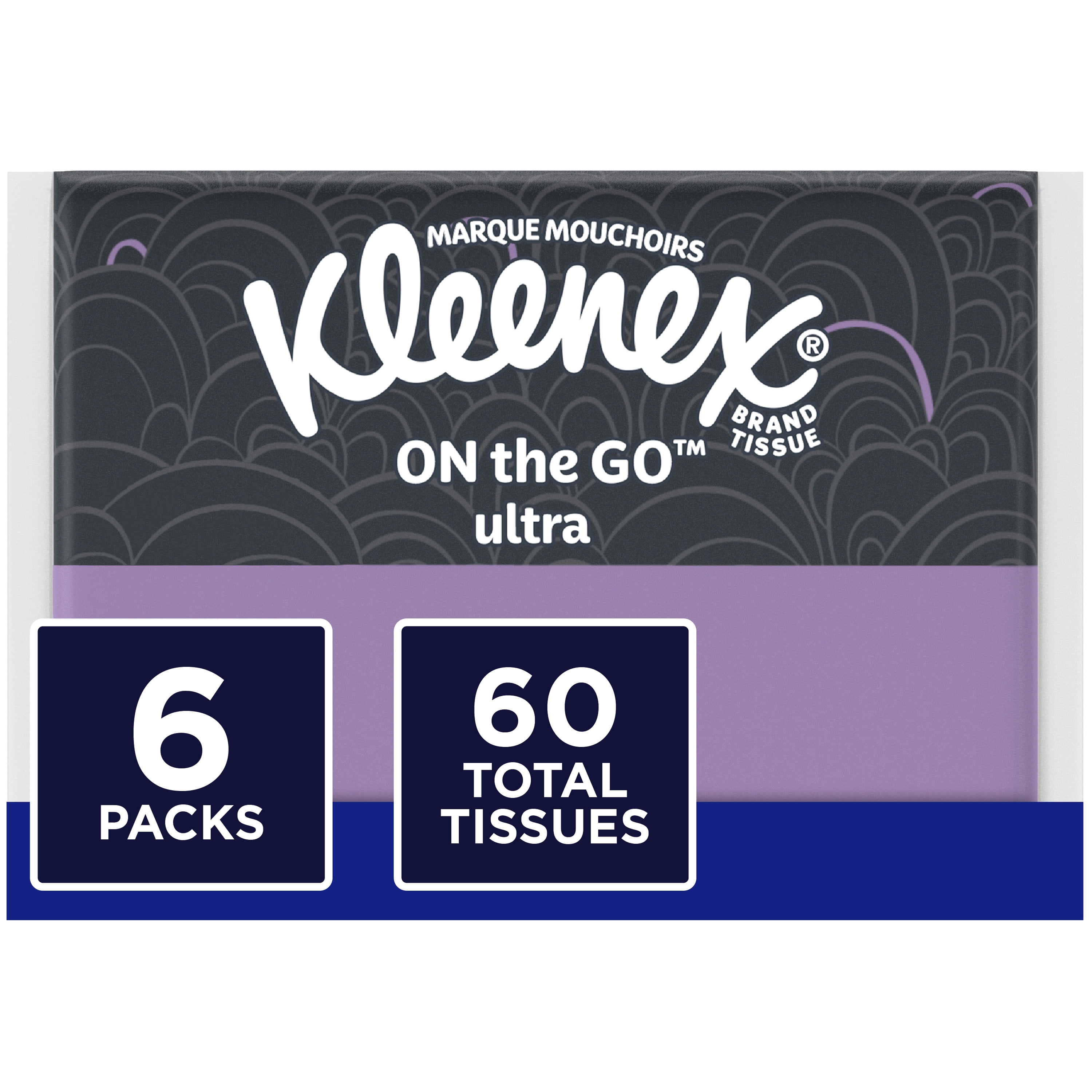 Kleenex Slim Wallet Facial Tissues, 6 Packs, 10 Tissues per Pack (60