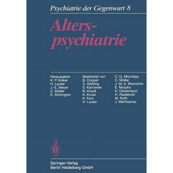 Alterspsychiatrie, (Paperback)