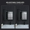 thumbnail image 3 of Niveal  15×24in Aluminum Bathroom Cabinet with Mirror, Wall Mounted Storage Mirror Cabinet,Black, 3 of 12
