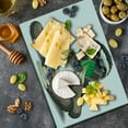 thumbnail image 5 of Sloth Cutting Board, Sluggish Wild Jungle Animal Eating Green Leaves Idle Indolent Fun Character, Decorative Tempered Glass Cutting and Serving Board, Large Size, Umber Ivory Green, by Ambesonne, 5 of 5