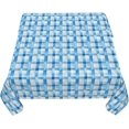 thumbnail image 5 of Square Tablecloth 52 x 52 Inch, Watercolor Blue Checkered Square Table Covers Heat Resistant Table Cover Fabric Table Cloth for Buffet Table, Parties, Holiday Dinner, Wedding, 5 of 8