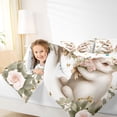 thumbnail image 3 of Erosebridal Cute Bunny Animal Kids 7-Piece Bedding Comforter Set,Cute Blossom Flowers Pink Floral King Bedding Sets For Girls,Happy Easter Theme Reversible, 3 of 7