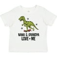 thumbnail image 3 of Inktastic Nana and Grandpa Love Me Dinosaur Grandson Boys Toddler T-Shirt, 3 of 5