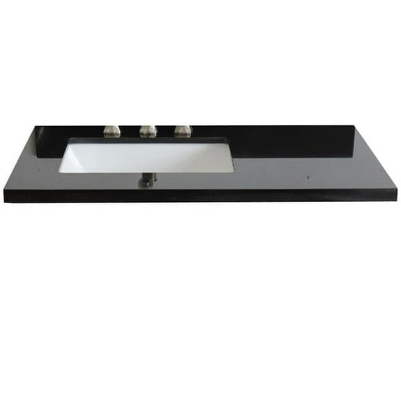 Bellaterra Home 430002-37L-BGR 37 in. Galaxy Countertop & Single Rectangle Left Sink, Black