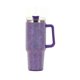 thumbnail image 1 of Copa con pajita, Vaso con asa con tachuelas con tapa y popote aislado, Vaso Térmico de Acero Inoxidable, Taza de agua de viaje para Mujeres, Regalo (Púrpura), 1 of 4