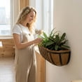 thumbnail image 6 of Hanging Planter Basket Set 2 Piece Trough Coconut Fiber Planter for Indoor Outdoor Balcony Window Display Hold Greenery and Plants, 6 of 6