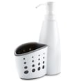 thumbnail image 1 of Distributeur de Savon 400mL avec Porte-Éponge pour Évier de Cuisine, Distributeur de Savon Liquide pour les Mains avec Compartiments de Rangement, 1 of 8