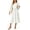 *White, variant on VBVC Women's Polka Dot Smocked Waist Midi Dress , Ladies' Long Sleeve Crew Neck A-Line Modest Dress , Casual Fall Flowy Swing Dresses For Women,Army Green,S-2XL