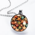 thumbnail image 2 of Starfish Stunning Glass Circular Pendant Necklace - Fashionable and Elegant Necklaces for Women, 2 of 5
