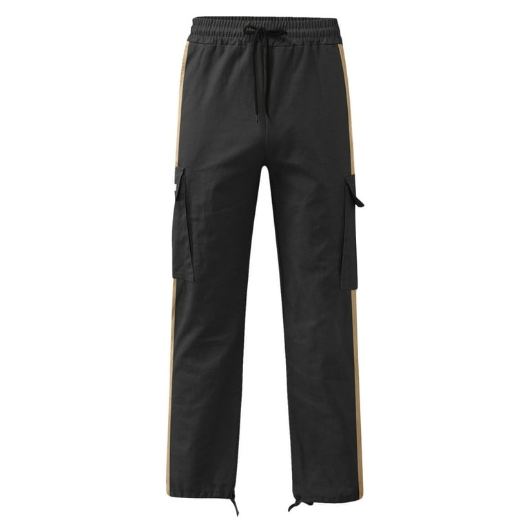 JUNEYUNG Mens Cargo Pants Elastic Waist Easy Pants Sp Active Sweatpants For Men Mens Big And Tall Cargo Pants Air Force Sweatpants Men Casual Cargo
