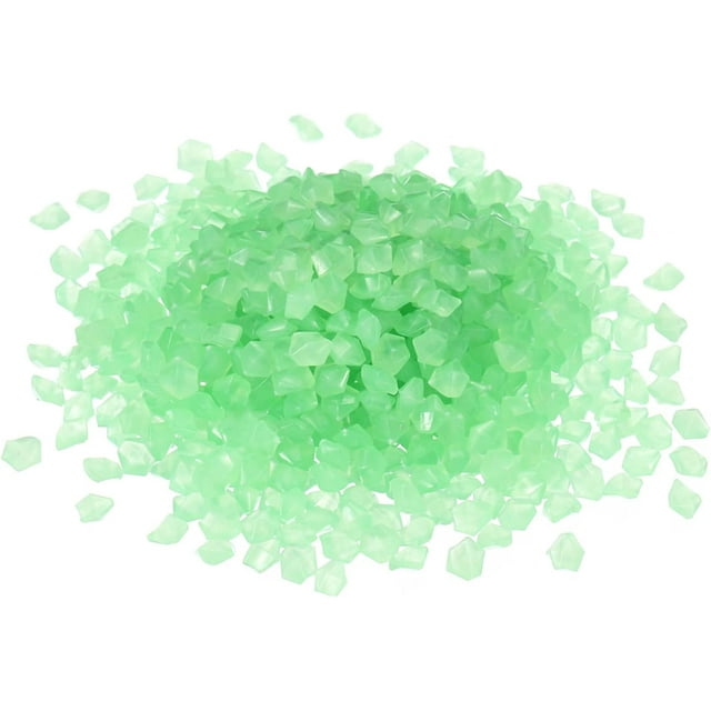 MECCANIXITY 5000pcs Glow Rocks 3-5mm Glow Pebbles Decoration in The Dark Luminous Stones Decor DIY Decorative Light Green for Garden, Potted Plant, Fish Tank