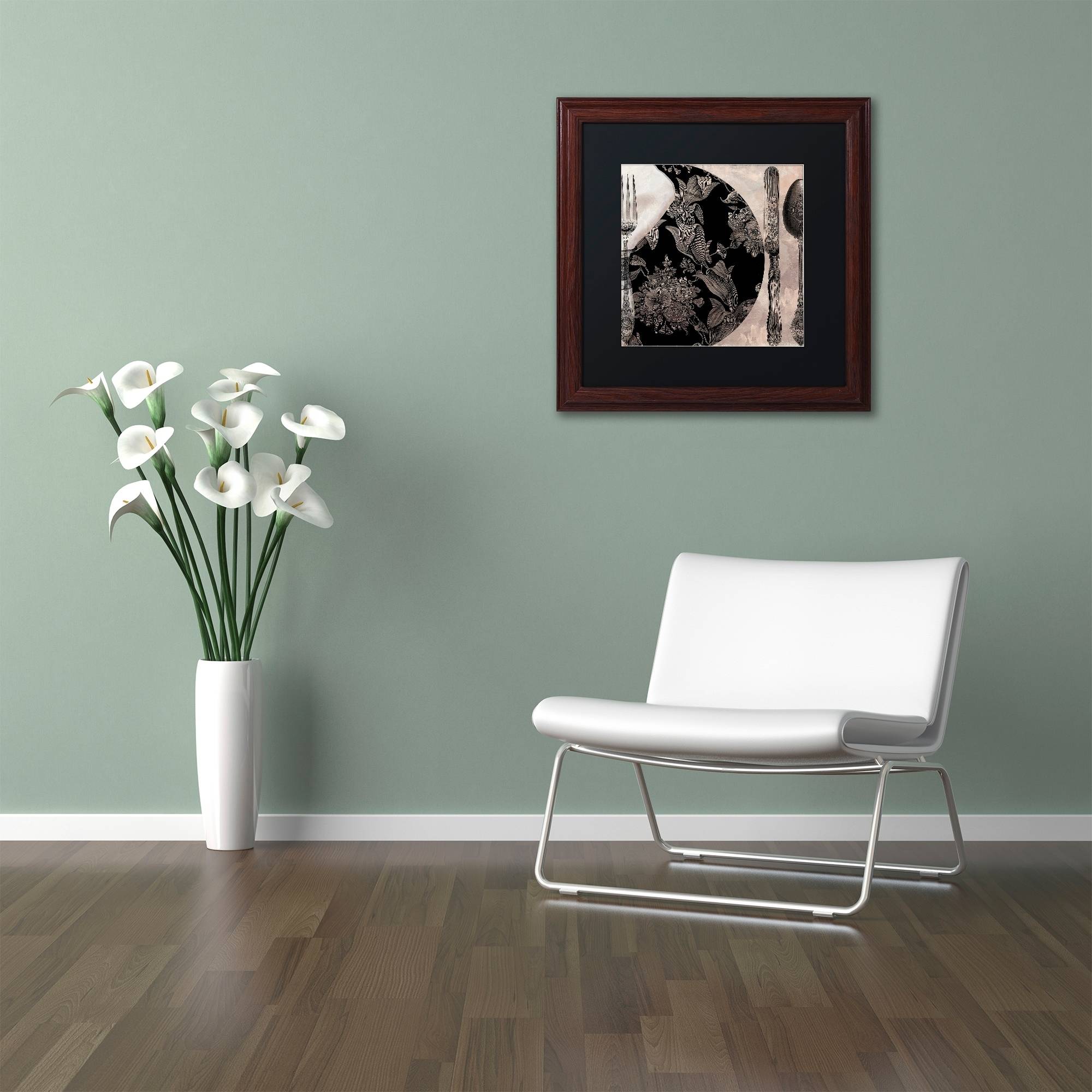 Trademark Fine Art "Victorian Table I" Canvas Art by Color Bakery Black Matte, Wood Frame