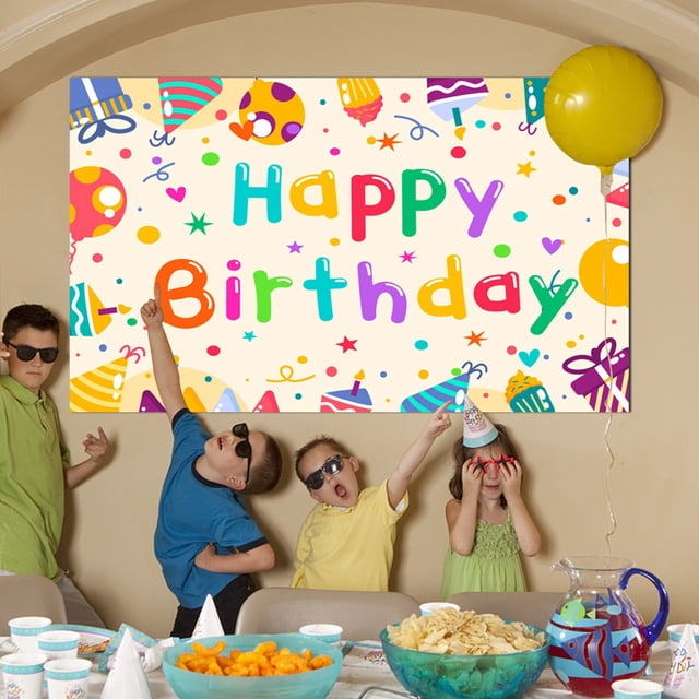 Cqxid Shooting Props Under $10 Birthday Holiday Background Cloth Hanging Flag Holiday Party Decoration Banner