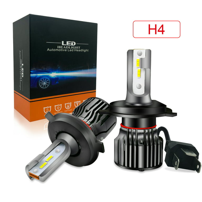 Bauma Auto CSP H4 LED Headlight Bulbs 60W 14000LM Super Bright 6500K Cool  White
