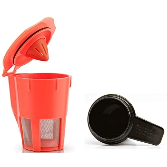 GoldTone Brand Reusable Coffee Filter comapatible with Keurig 2.0 K200, K300, K400, K500 Series, and K Carafe K Cup (Carafe filter and Scoop)