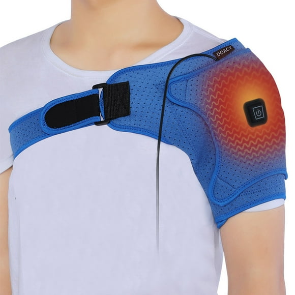 Heated Shoulder Brace, Adjustable Neoprene Shoulder Support Bandage For Injury Shoulder Pain AC Joints, Adjustable Shoulder Pads For Shoulder Muscle Pain Relief