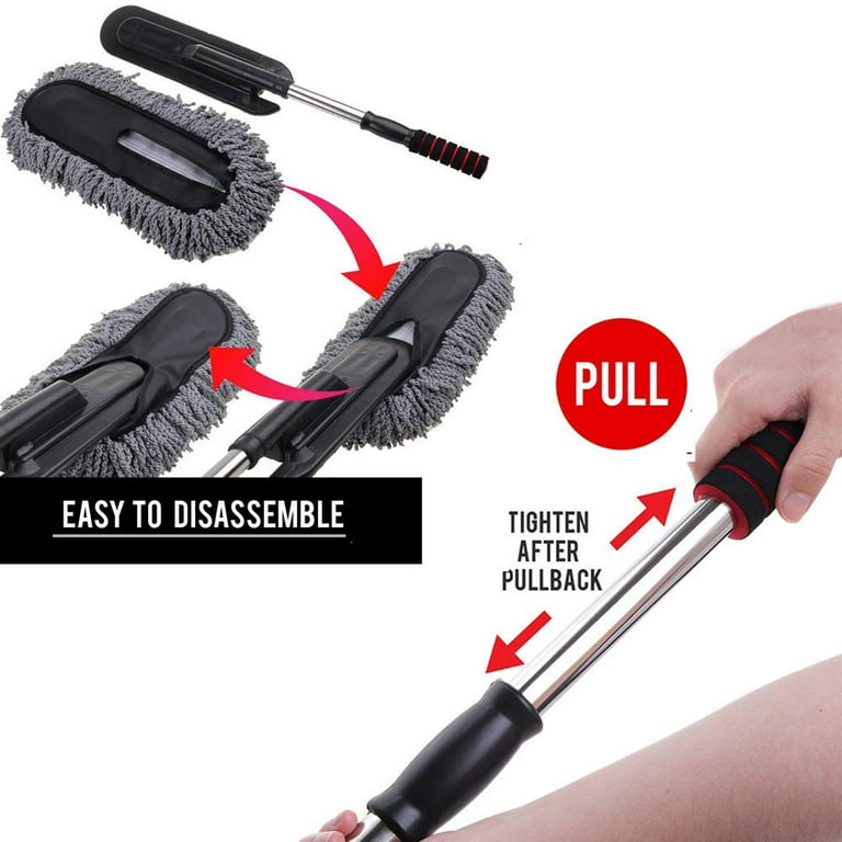 Microfiber Car Duster-Multipurpose Car Duster Exterior Brush with