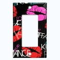 thumbnail image 5 of Metal Light Switch Plate Cover Lipstick Kisses Love Romance Black LOV008, 5 of 13