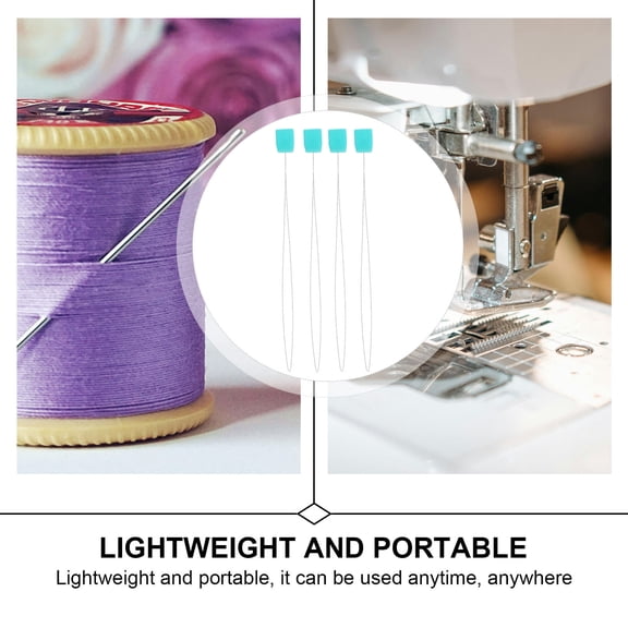 OULII 10Pcs Threaders for Sewing Easy Yarn and Floss Threading Durable Steel Wire with Protective Plastic