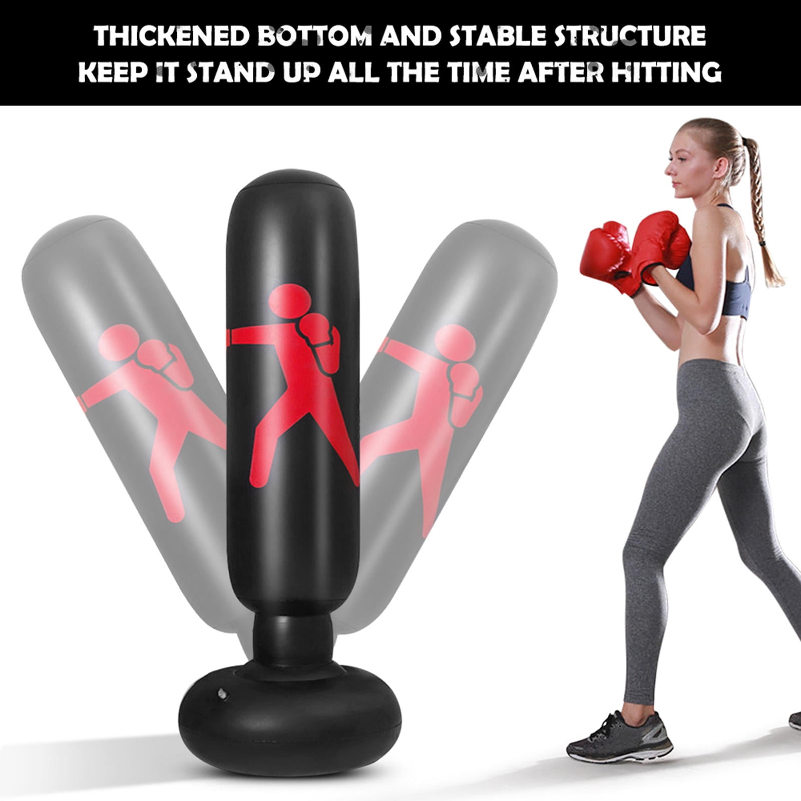 Yajisi 5.2‑ft Inflatable PVC Punching Bag – Lightweight, Durable, Easy‑Inflate Fitness Target for Indoor & Outdoor Use