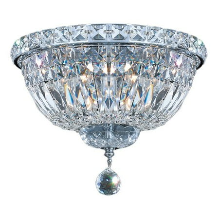 Worldwide Lighting W33008c12 Empire 4 Light 12 Flush Mount Ceiling Worldwide Lighting W33008c12 Empire 4 Light 12 Flush Mount Ceiling Fixture In Chrome With