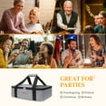 thumbnail image 2 of Insulated Casserole Carrier for Hot or Cold Food Lasagna Lugger Tote for Potluck Parties Grey, 2 of 7
