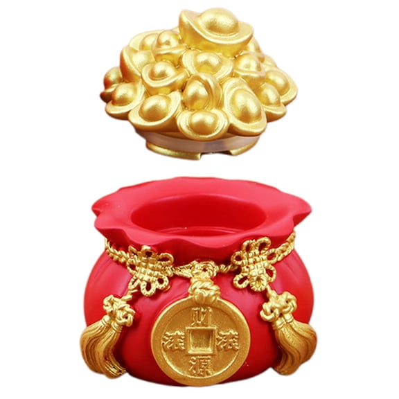 GOOHOCHY 1Set Multi Color Money Bag Figurine for Garden Ornament