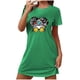 thumbnail image 2 of Camisón corto de talla grande para mujer, camisón de manga corta con estampado de pecho a la moda, camisón para mujer, 2 of 5