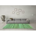 thumbnail image 3 of Ahgly Company Machine Washable Indoor Rectangle Abstract Turquoise Blue Modern Area Rugs, 4' x 6', 3 of 4