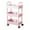 Pink-1, variant on Leodye Storage Shelves with Wheels - Adjustable Wire Shelving Unit Metal Shelves for Storage Rolling Utility Shelf Organizer Rack for Kitchen Garage Pantry Closet Laundry