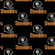 NFL Pittsburgh Steelers 58" 100% Cotton Sports Logo Craft Fabric By the Yard, Multi-color