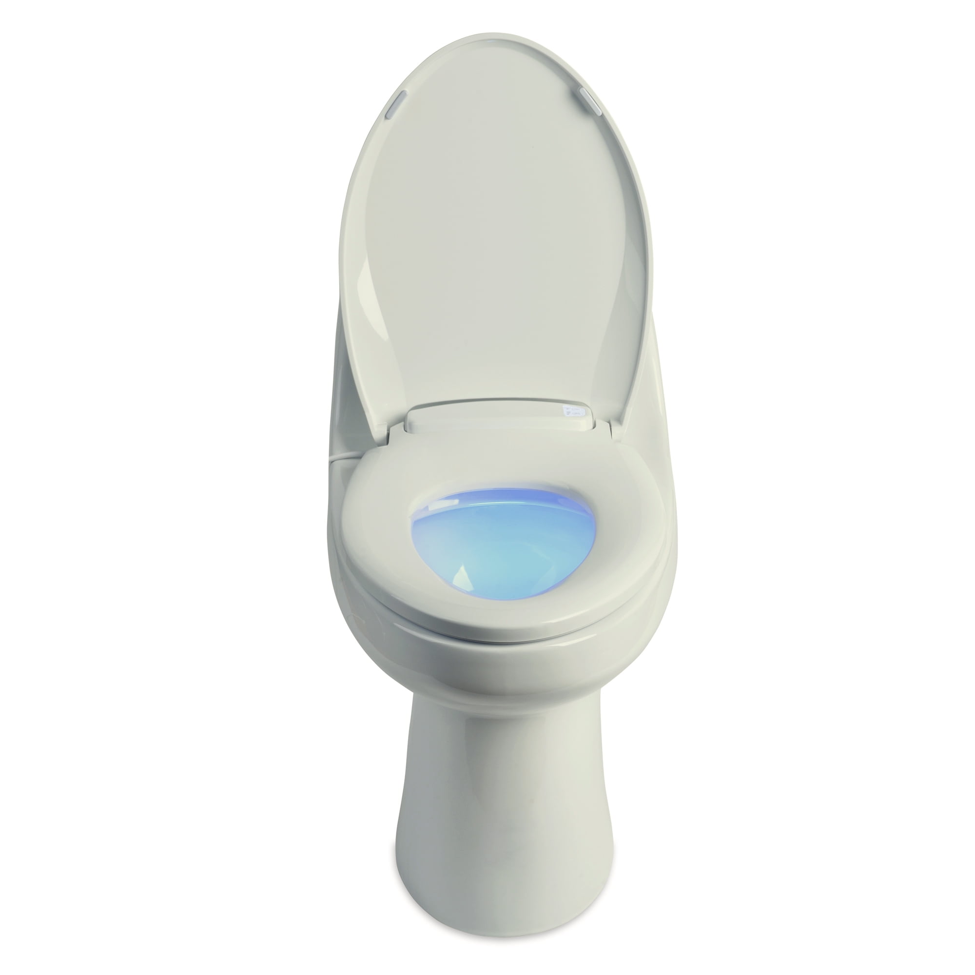 Brondell LumaWarm Heated Nightlight Toilet Seat, Round Biscuit