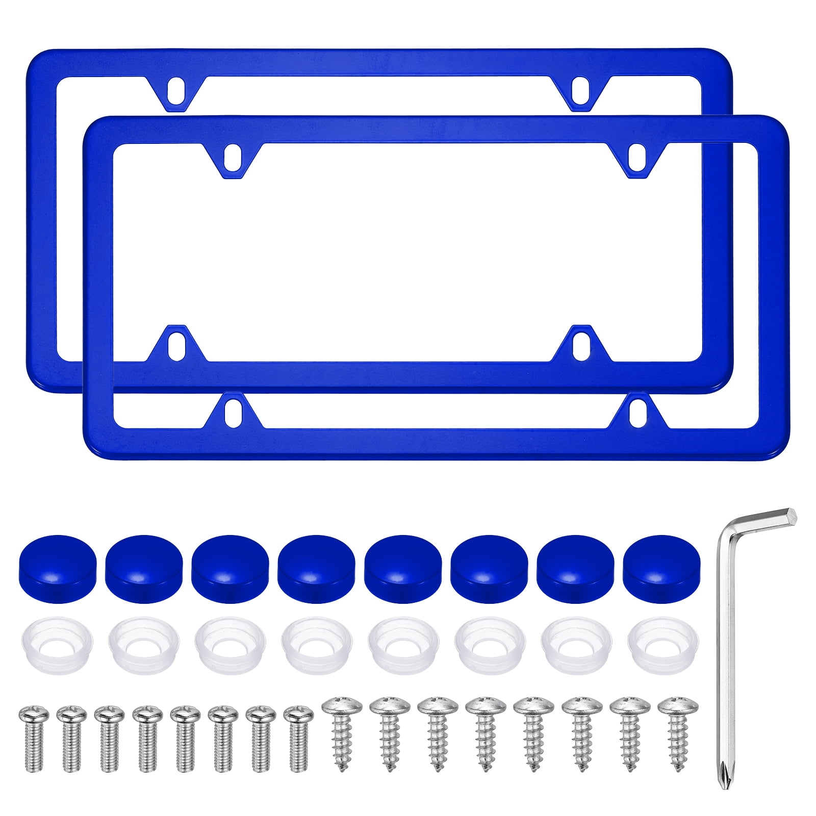 Anti Theft License Plate Screws Kit, Black Stainless Steel Tamper