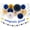 Congrate Grad Navy Blue Gold, variant on Navy-blue Silver Party-Decorations Graduation Banner-Streamers - 18pcs Kits 2026 Congrate Grad Garland,Congratulations Paper Tissue Pom Poms Fan,Honeycomb Lanterns Decor