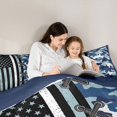 thumbnail image 5 of Homewish Vintage American Flag Full Size Comforter Sets,Rustic Camo Camouflage Bedding Comforter Set,Blue White Bedding Sets For Boys Teens,Ultra Soft Home Decor Reversible,3 Pieces, 5 of 8