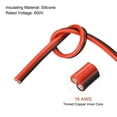 thumbnail image 3 of 2 Conductor Paralelo Silicona Cable 16AWG 16 Calibre Rojo Negro Trenzado Eléctrico Cable Estañado Cobre Carrete 3,0 m/10 Pies para LED Tira Extensión Cable Cordón, Coche Modelo, 3 of 7