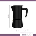 bonVIVO Intenca Stovetop Espresso Maker Luxurious Italian Coffee Machine Maker, Stainless