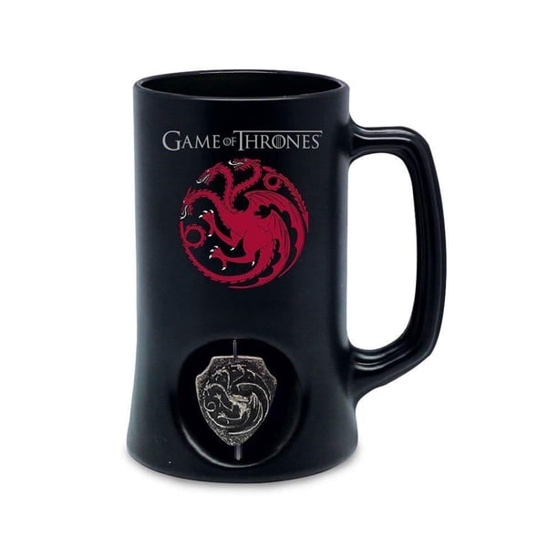 Game Of Thrones House Targaryen Ceramic Stein W Rotating Metal Emblem Walmart Com Walmart Com