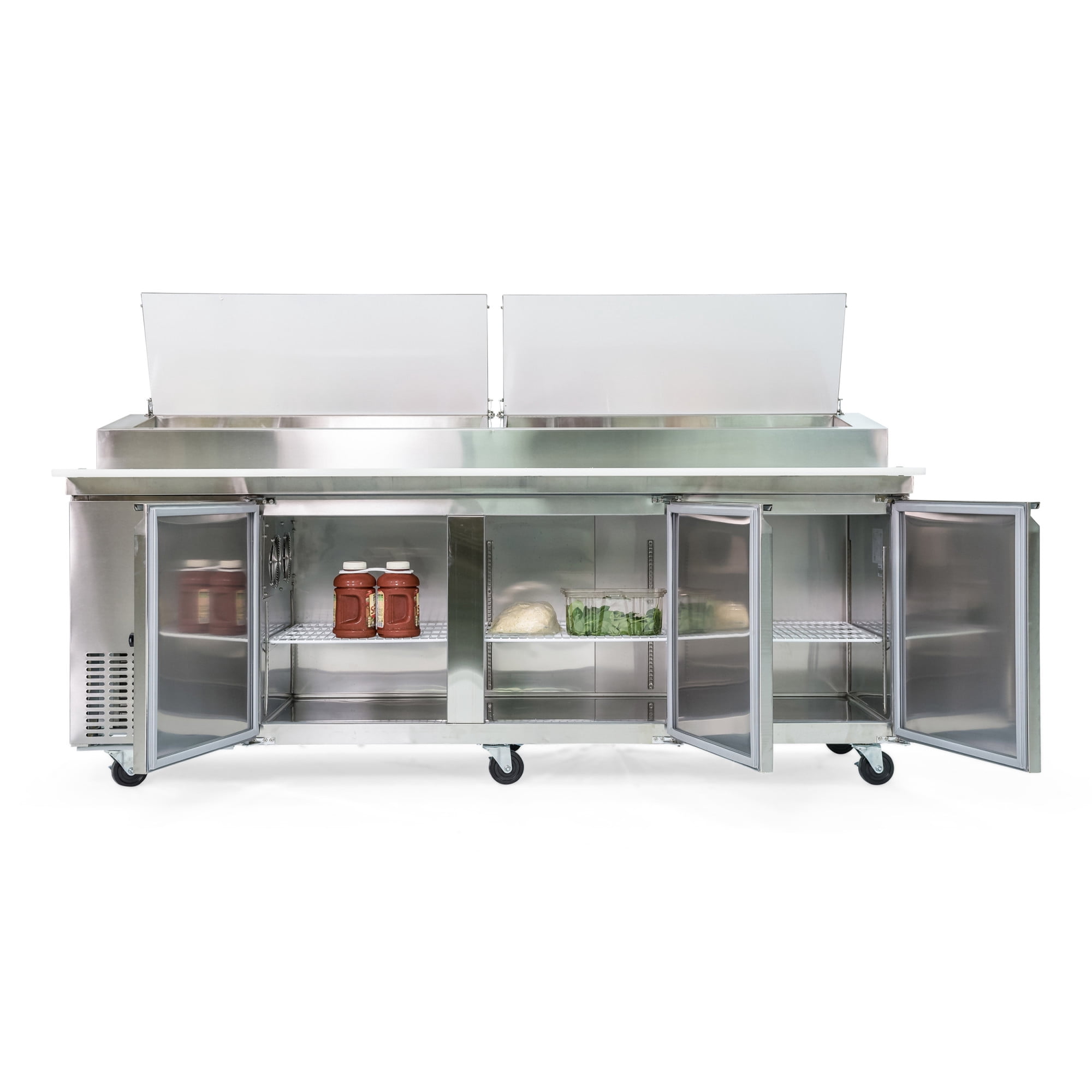 Norpole 24 cu. ft. Commercial Pizza Prep Refrigerator in Stainless Steel in Stainless Steel