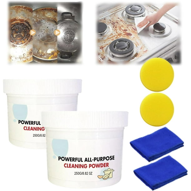 Mamatitas Poder Osa Polvo Para Limpiar, Potente limpiador en polvo multiusos para cocina, agente de limpieza fuerte multifuncional, polvo limpiador de cocina súper fuerte (2 unidades, 250 g)
